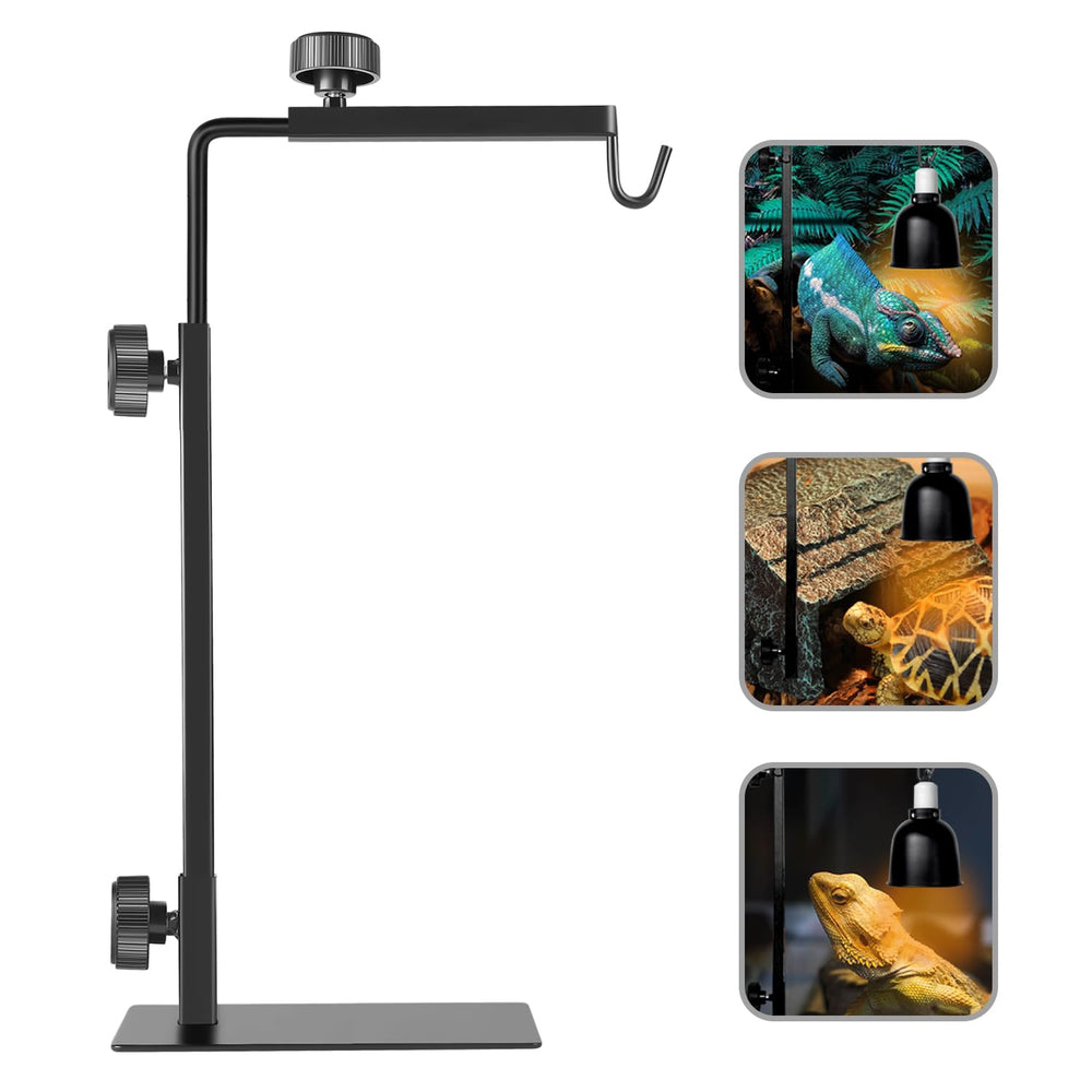 BOURDSERK Reptile Lamp Stand floor-base for stable heat lighting in enclosures.