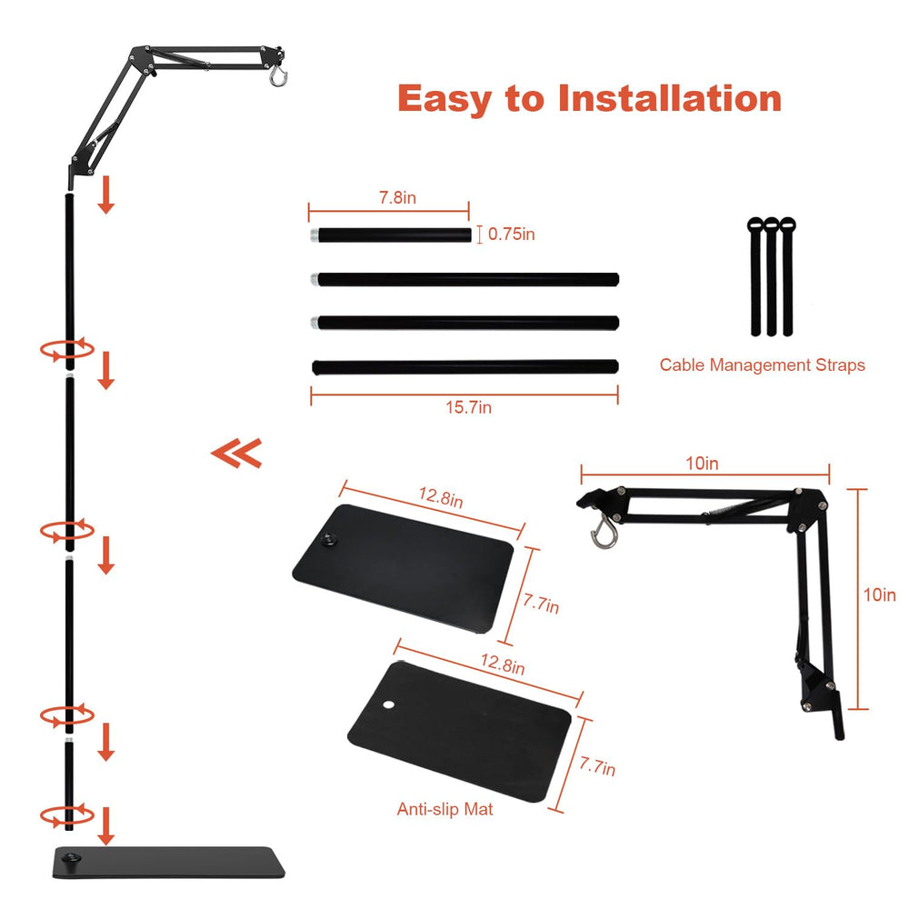 BOURDSERK reptile lamp stand compatible with various terrarium setups