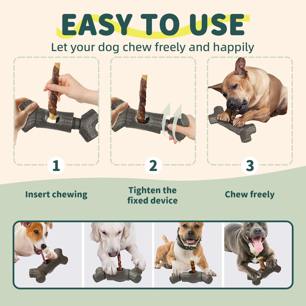 BOUSEPO bully stick holder with universal compatibility for various sticks for safer chewing sessions