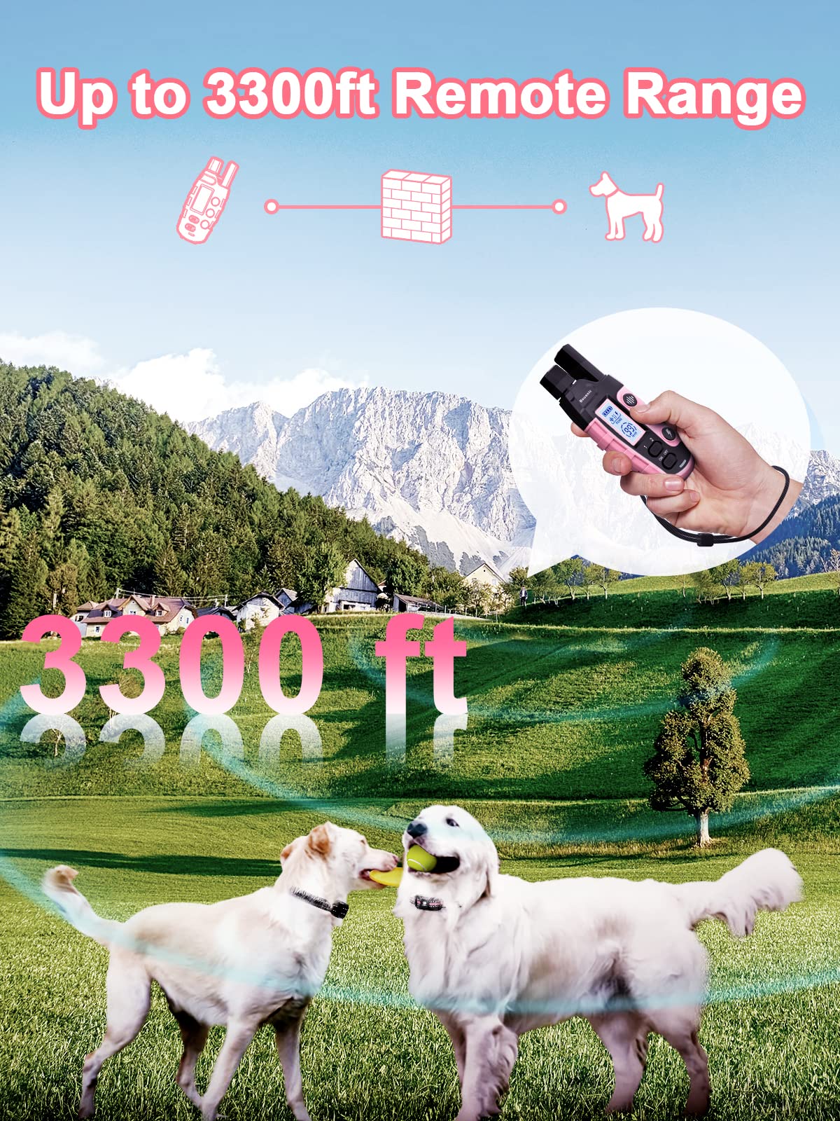 Bousnic dual-channel training system for two dogs on one remote.