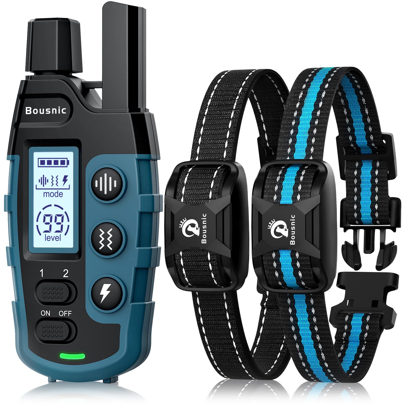 Bousnic dog shock collar remote enables 3300ft range for indoor and outdoor training