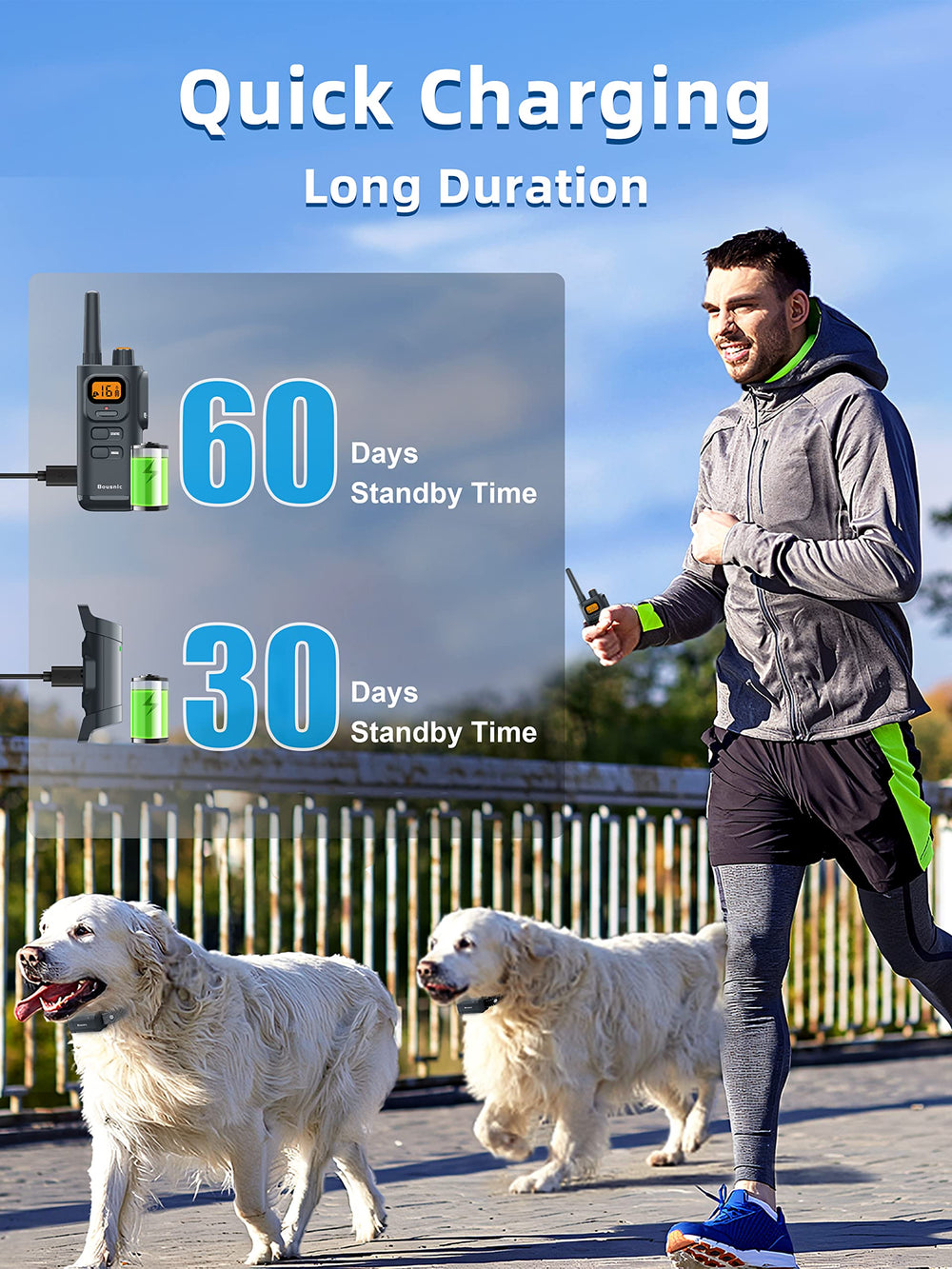 BOUSNIC blind-mode-buttons enable easy one-handed operation from a pocket.