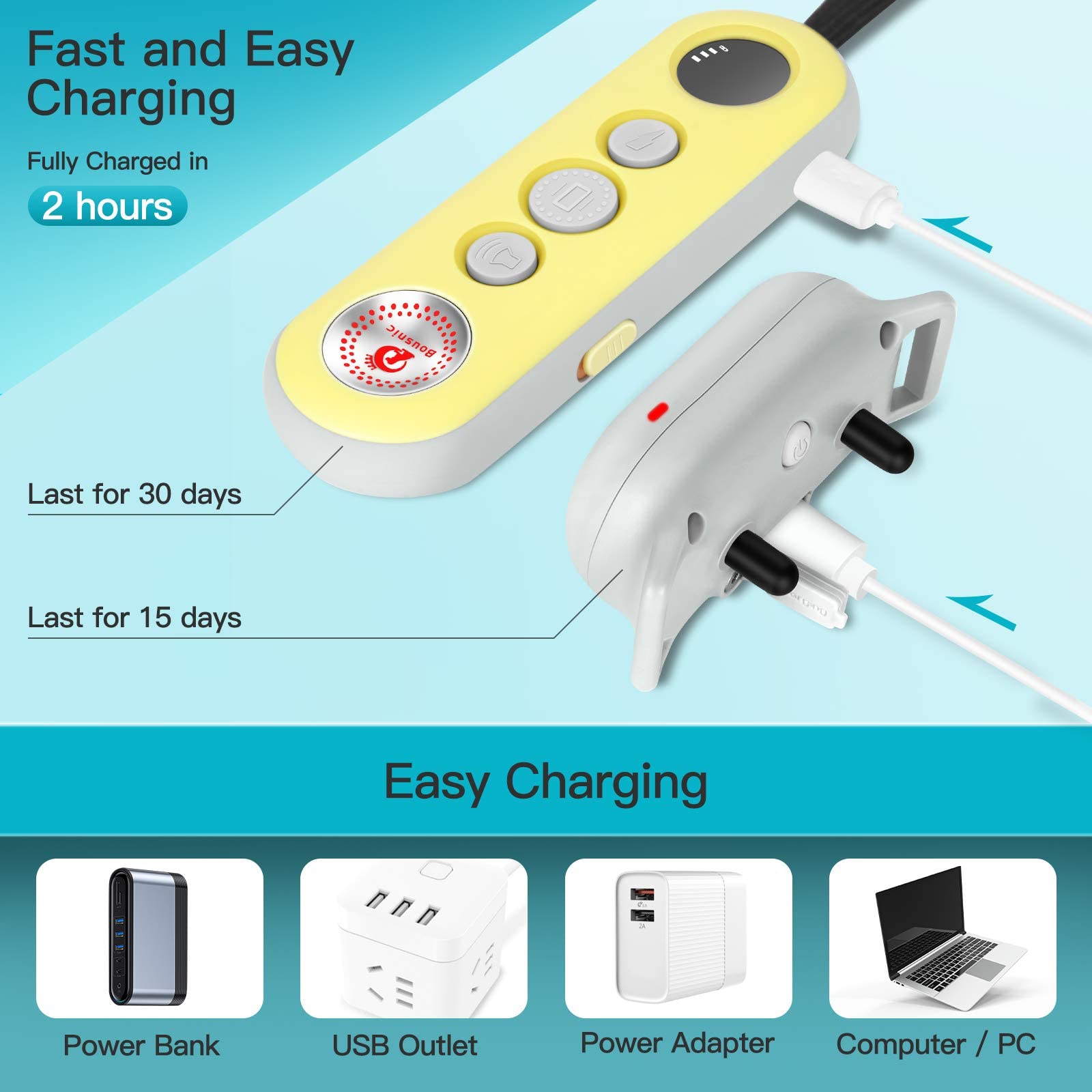 Bousnic long runtime remote lasts up to 30 days