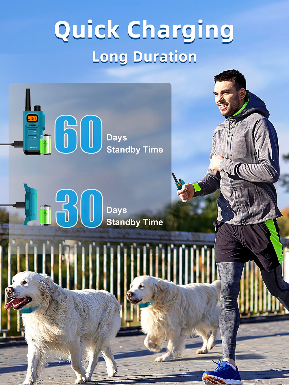 BOUSNIC mode buttons image demonstrates humane sounds and vibrations options
