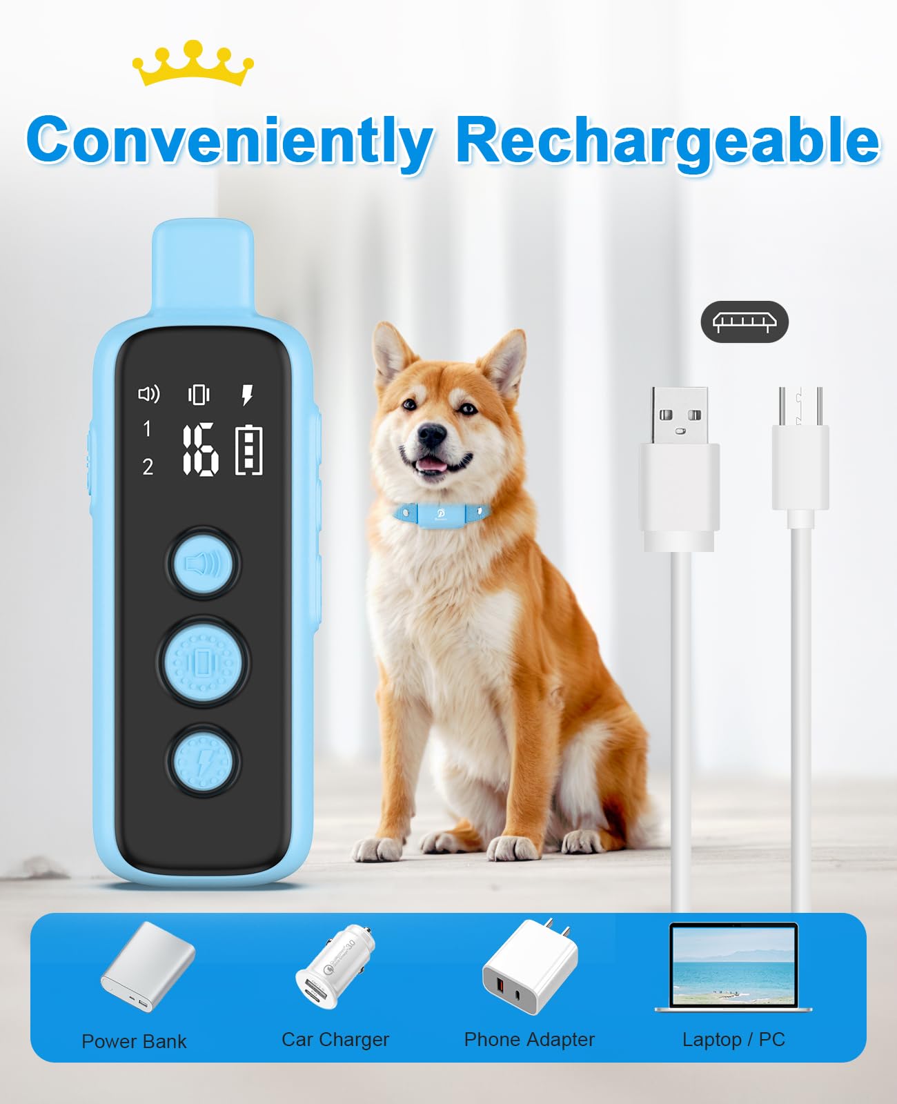 BOUSNIC rechargeable USB system for quick outdoor charging.