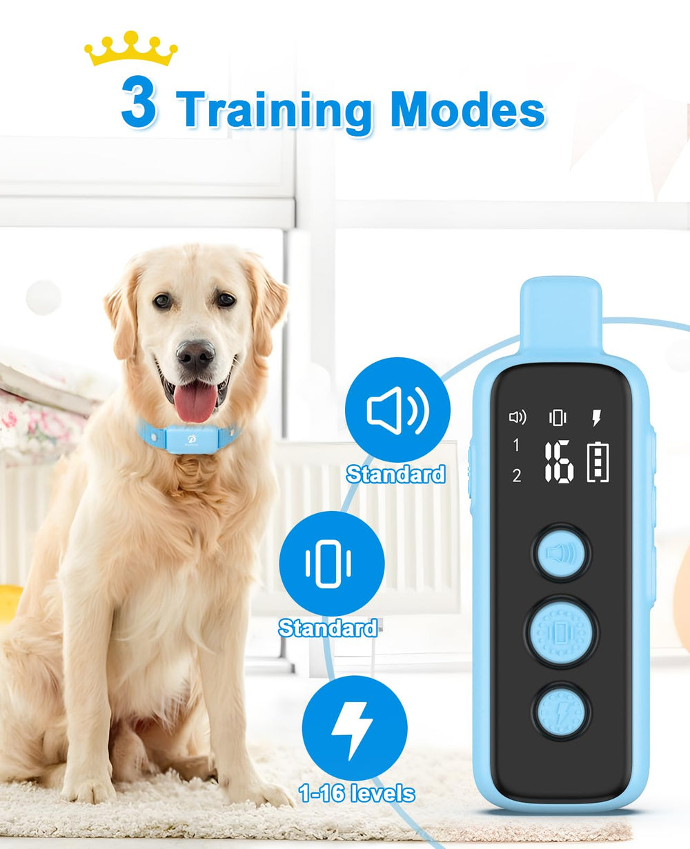 BOUSNIC remote-control training device in hand for dog training.