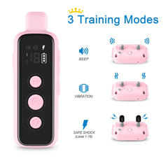 BOUSNIC remote with dual-channel training for two dogs.