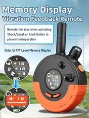 BOUSNIC remote with memory display speeds setup across training sessions.