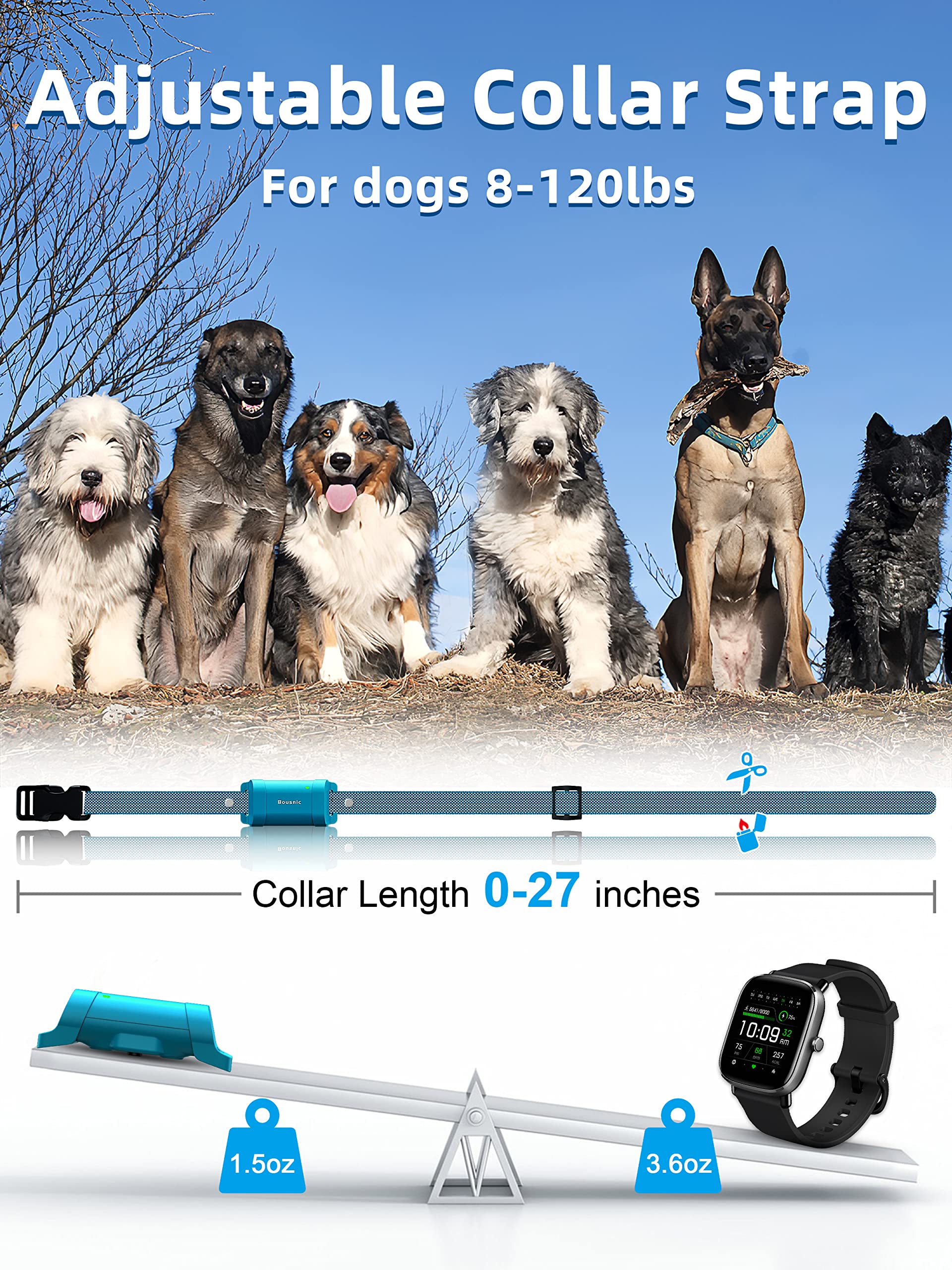 BOUSNIC USB charging cable keeps both collar and remote powered on-the-go