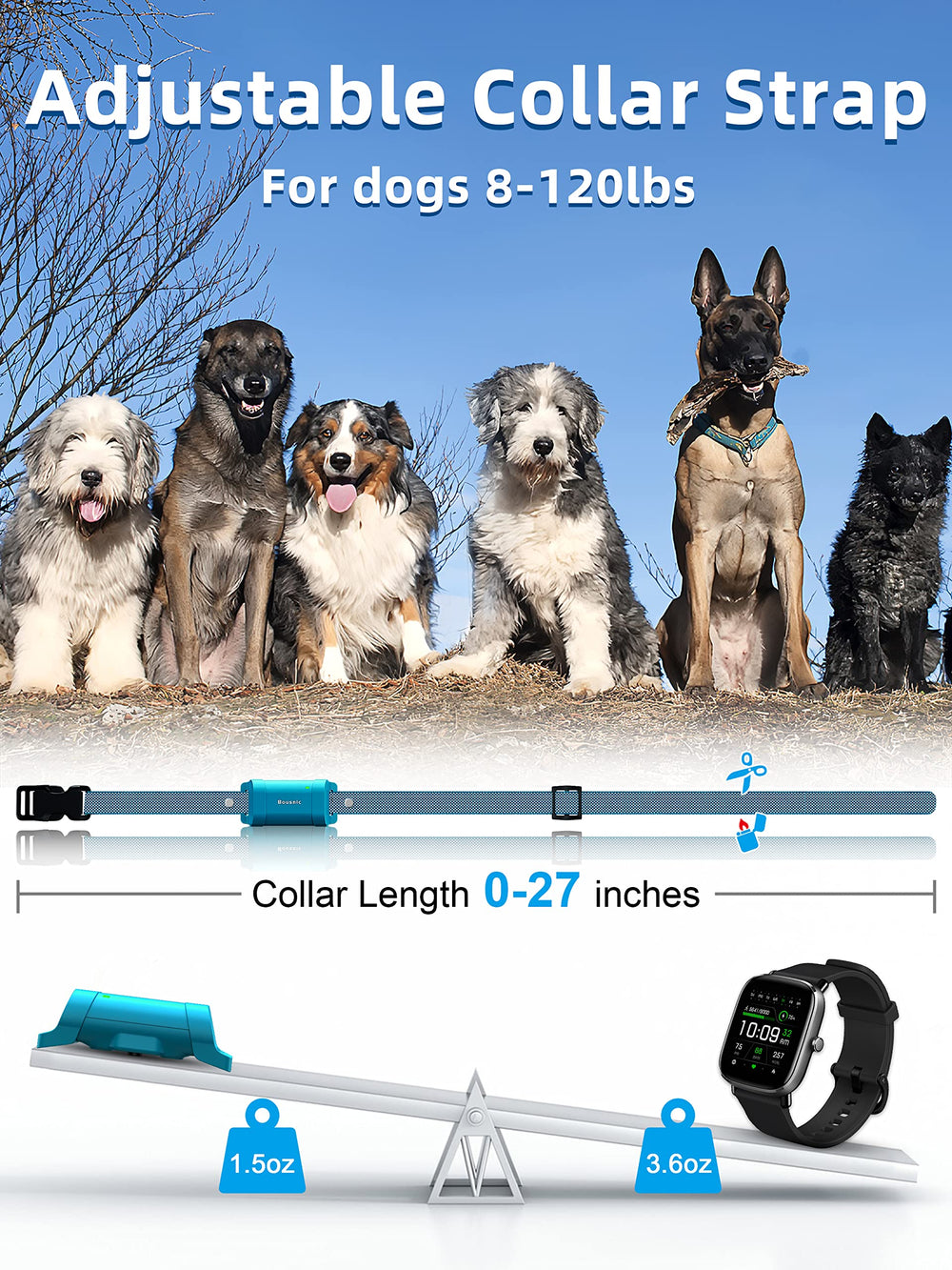 BOUSNIC USB charging cable keeps both collar and remote powered on-the-go