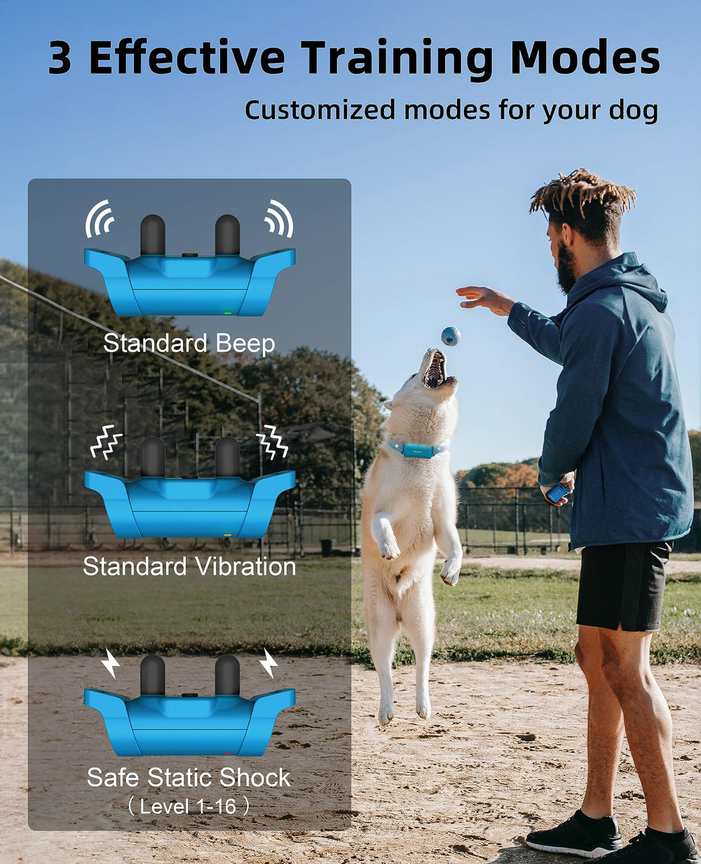 BOUSNIC waterproof receiver IPX7 allows safe rain and water-play training