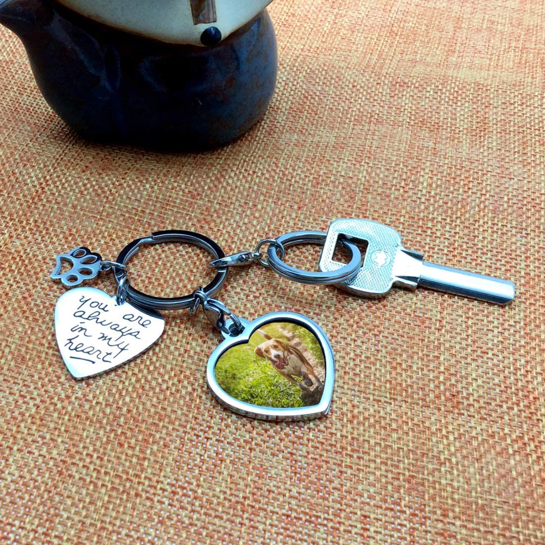 bouti1583 stainless steel memorial keychain built to last and resist tarnish for daily remembrance