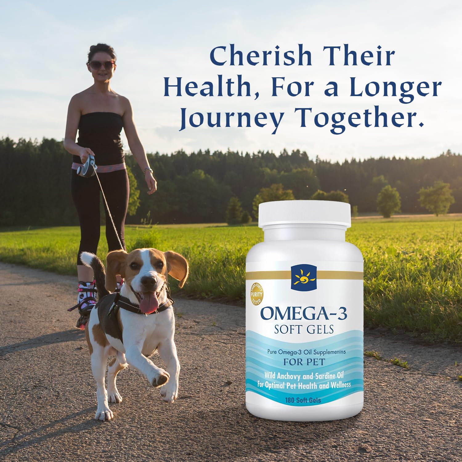 Bovi.InnateWell Omega-3 dog supplement serving on bowl demonstrates easy integration