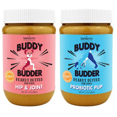 Bow-Wow Blueberry bottle pour: probiotic-rich treat for gut-friendly daily enjoyment.