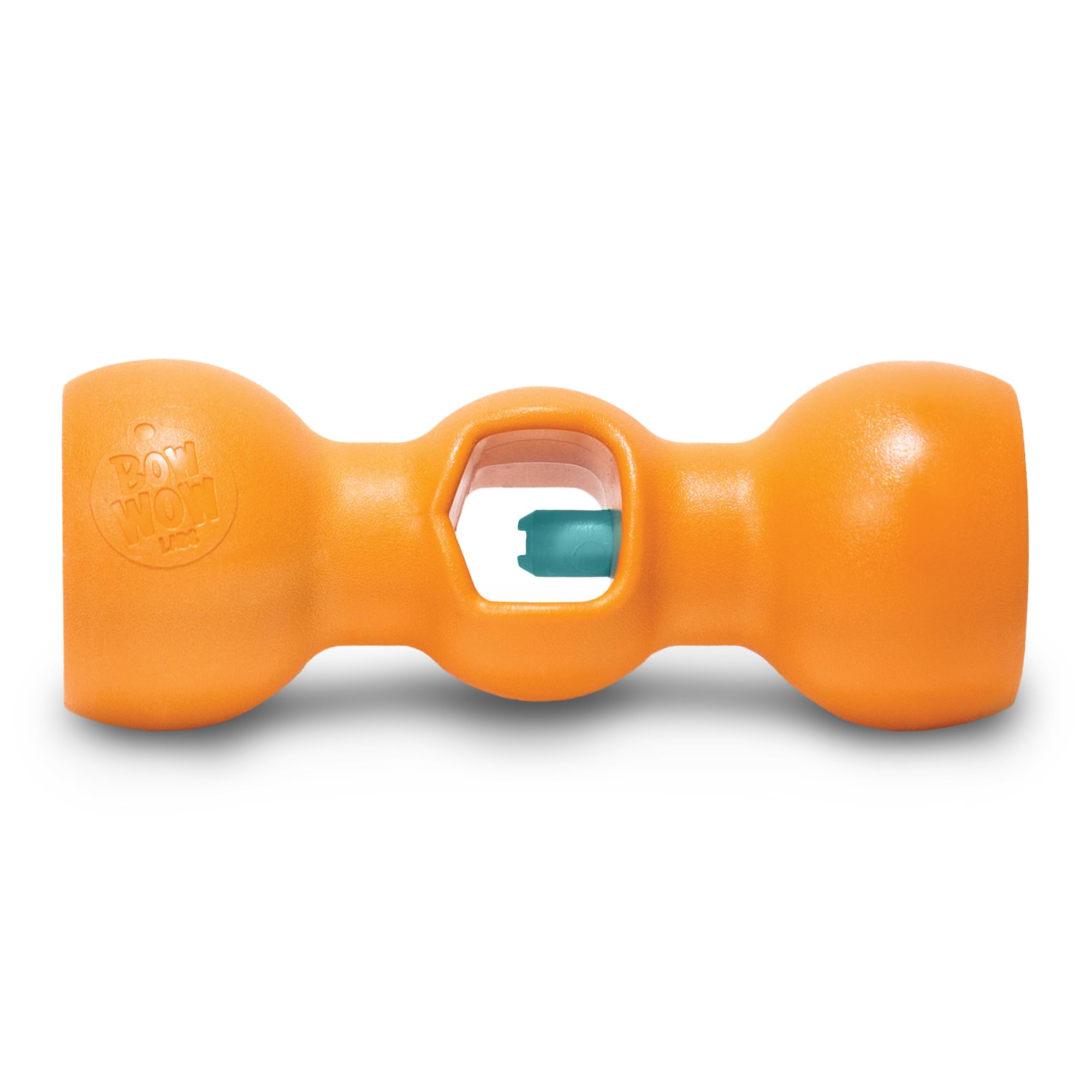 Bow Wow Labs Buddy safety device closeup showing secure chew hold for safer chewing.