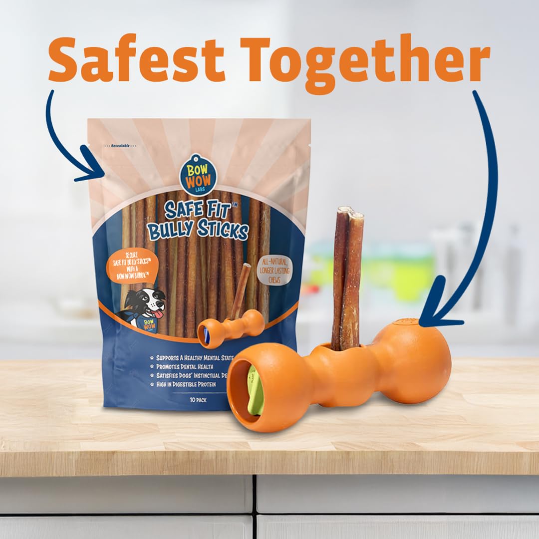 Bow Wow Labs Buddy safety device with SafeFit sticks promoting safer chew sessions.