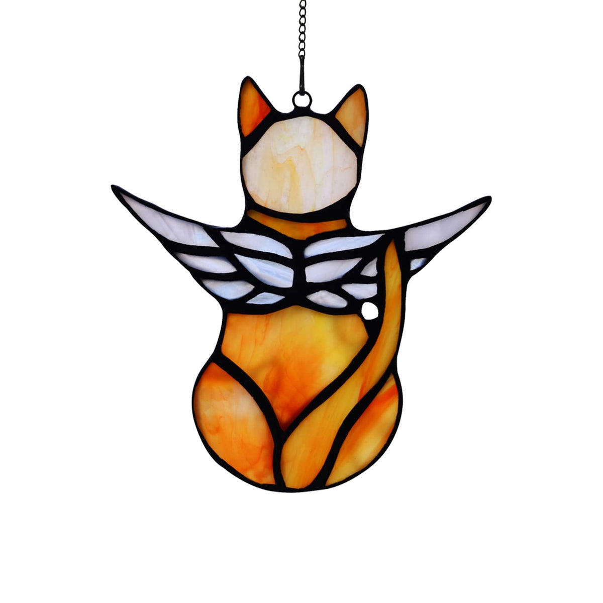 BOXCASA Angel Cat Memorial Ornament window hanging for remembrance