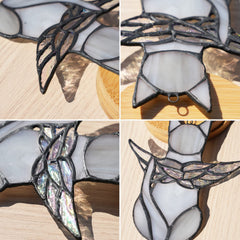 BOXCASA angel cat wing decor enhances sunlit windows with color