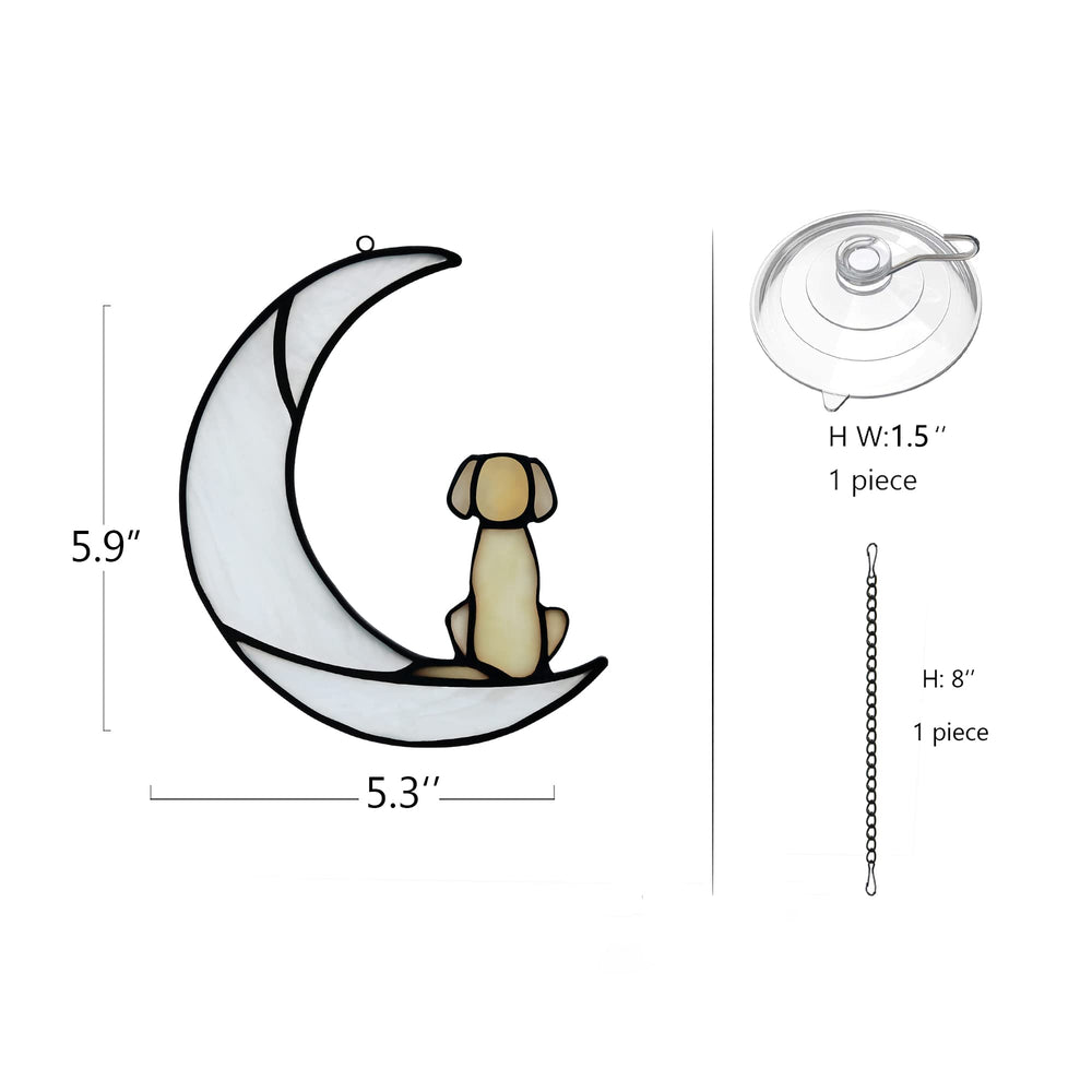BOXCASA dog suncatcher garden display with soft color and memory outdoors.