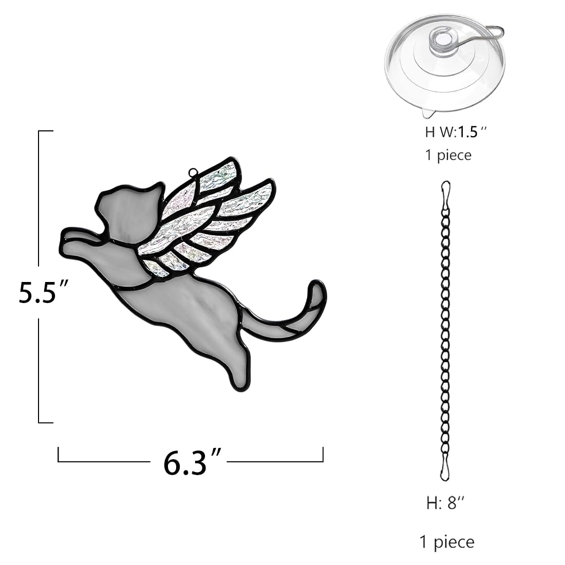 BOXCASA loss-of-pet gift stained glass supports sympathy with elegant design.