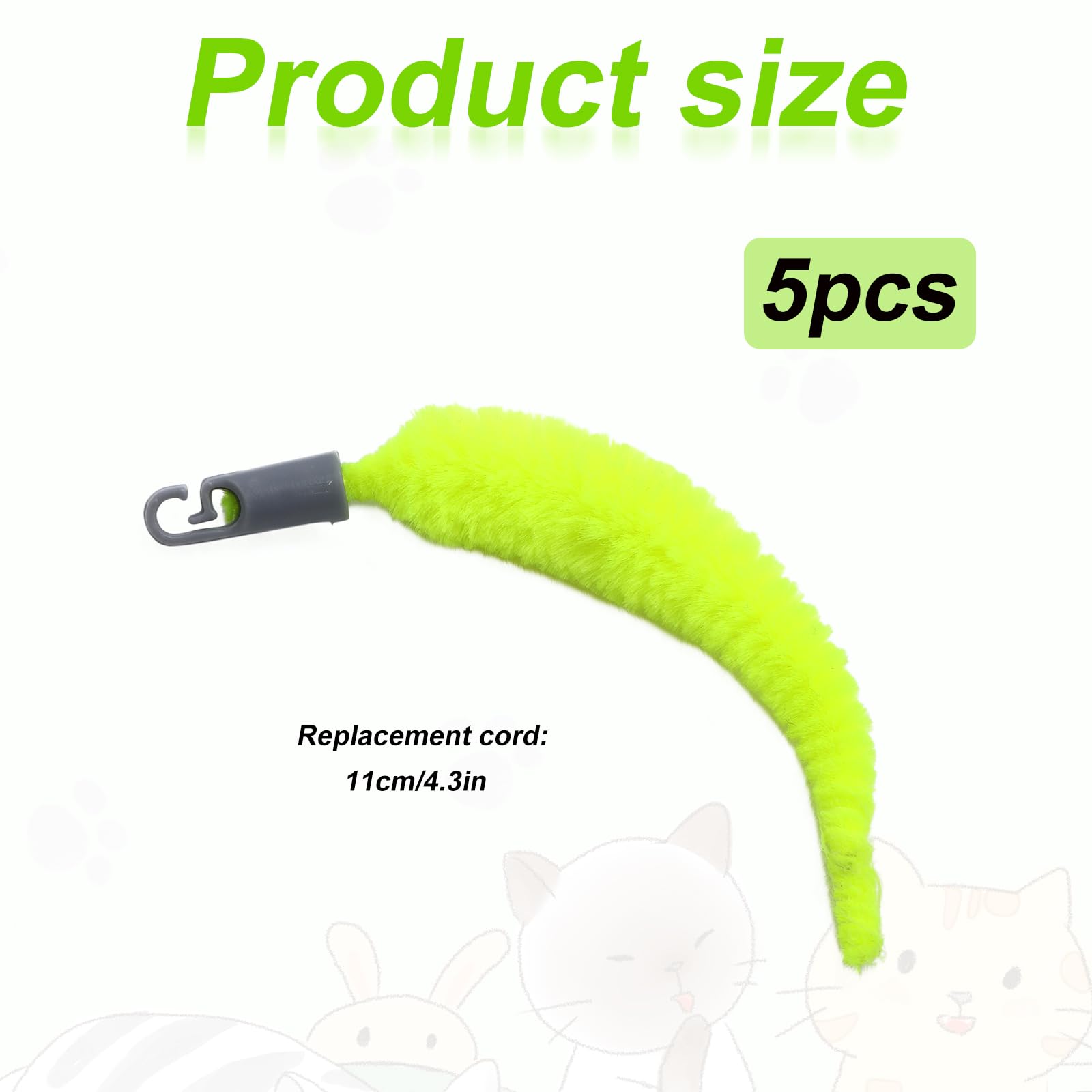 BOXOB cat ball rope replacement piece in yellow with easy installation clips aids quick setup.