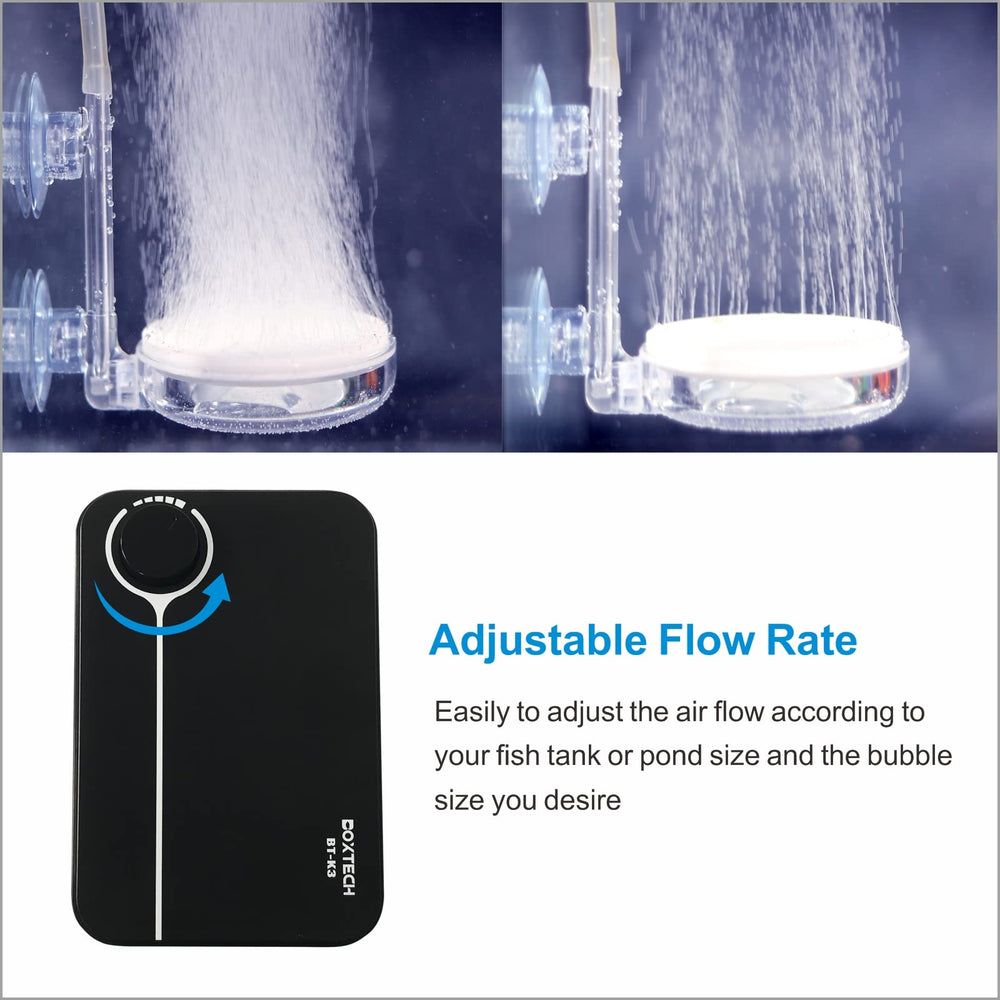 Boxtech aquarium air pump silent ABS body reduces noise and vibrations
