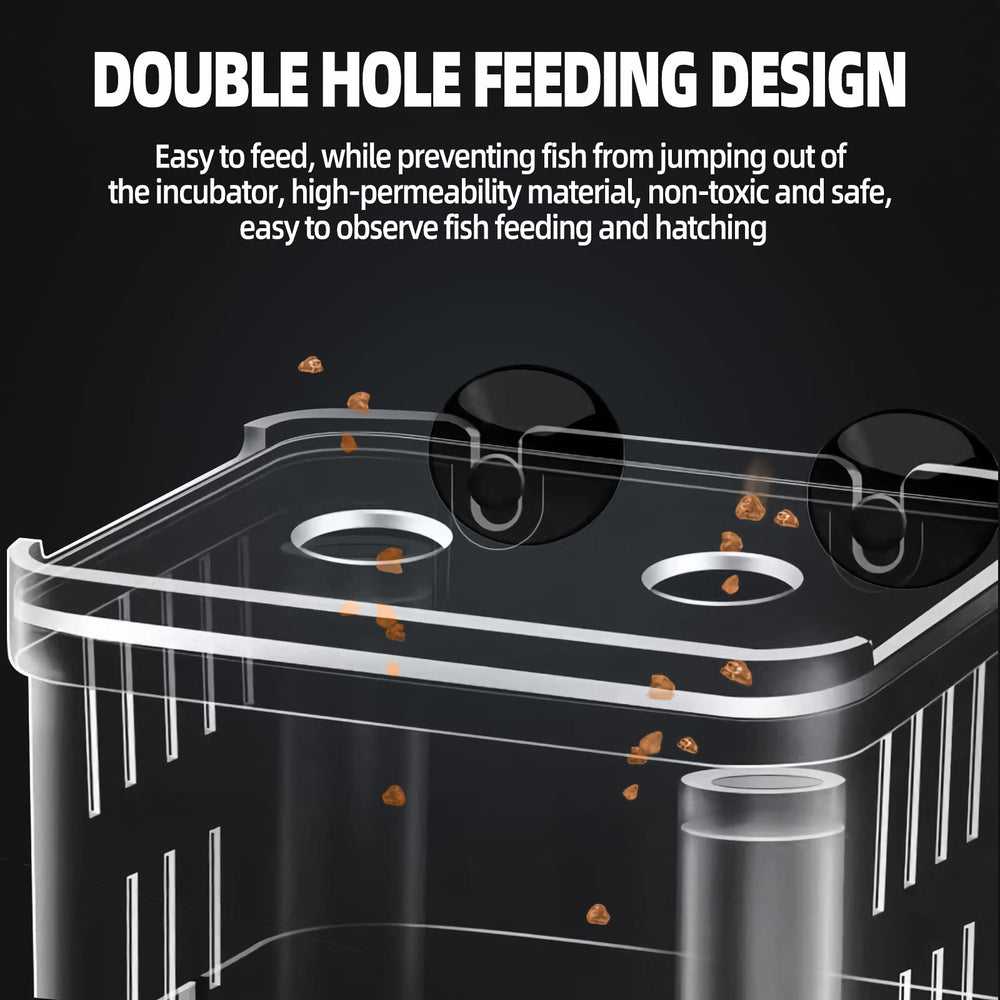 Boxtech hatchery box bottom view displaying food-safe grating and fry protection
