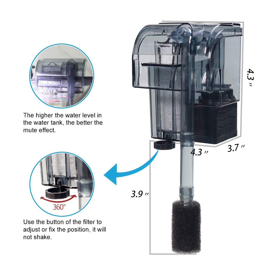 Boxtech aquarium oxygen aeration view highlighting dissolved oxygen for fish.
