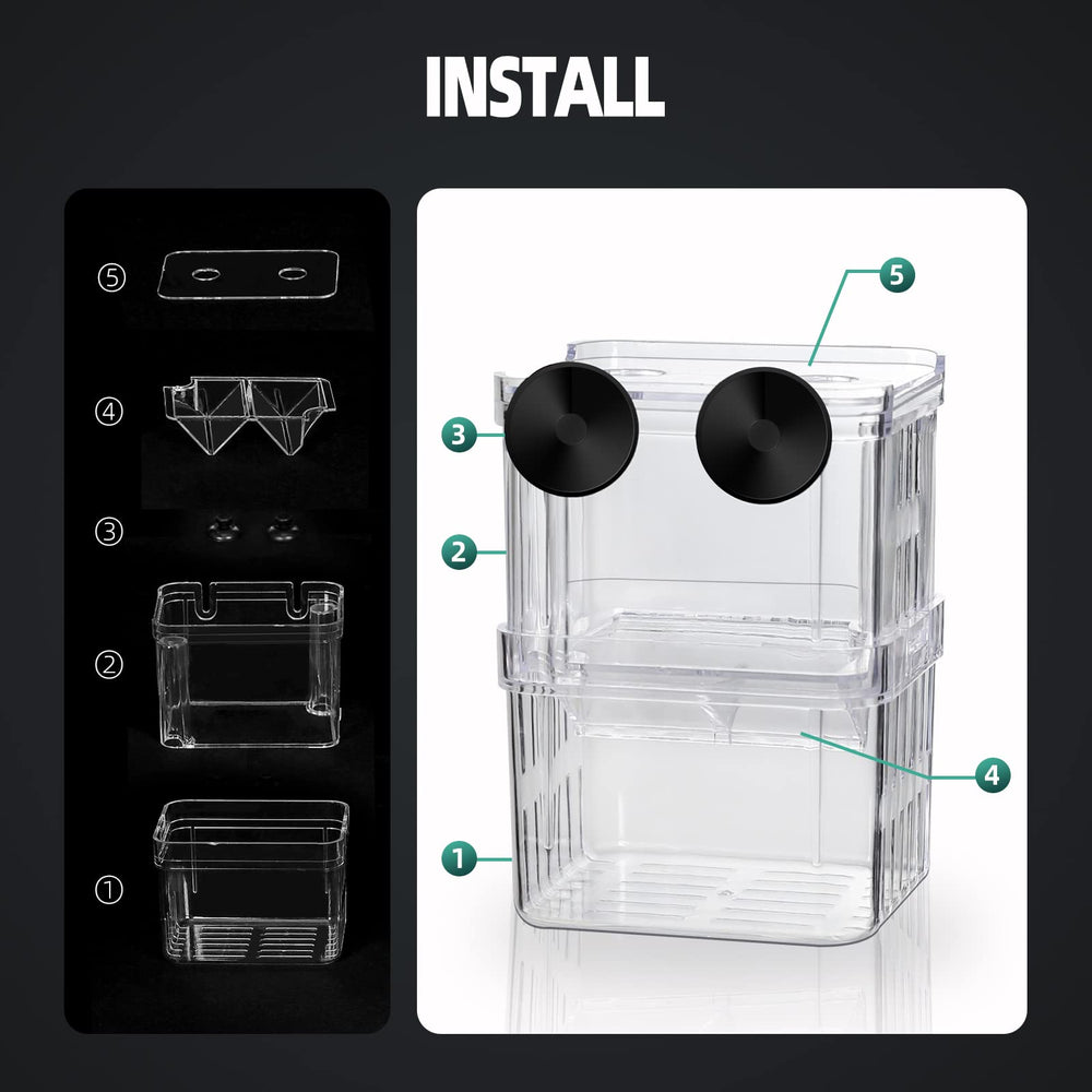 boxtech breeding box transparent material highlights clear observation of newborn fry and health