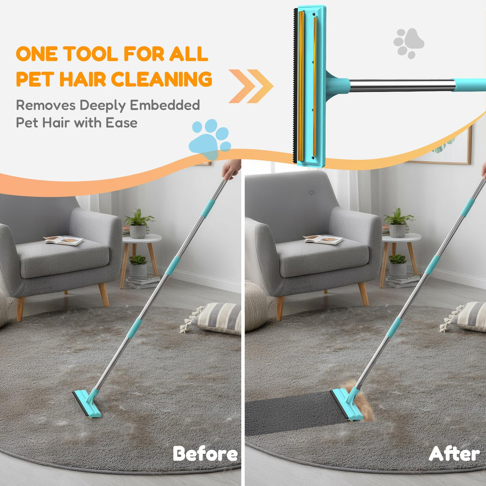 BoxZone adjustable 53-inch handle enables comfortable standing cleaning.