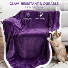 BoxZone double-sided blanket closeup highlights plush fleece and warm flannel warmth.
