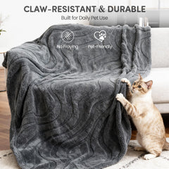 BoxZone double-sided blanket showcases toffee fleece and flannel for plush warmth.