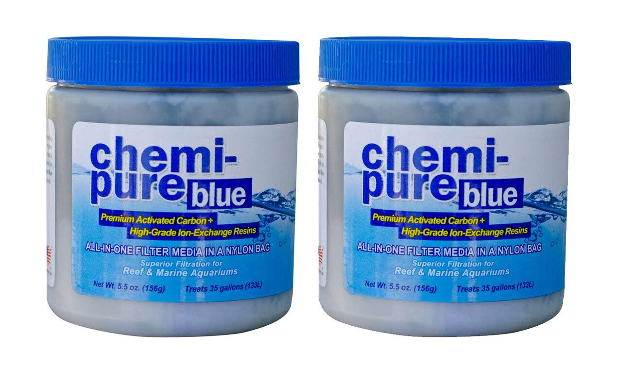 Boyd Chemi-Pure Blue bulk bottle with moisture-packed media for ready-to-use filtration.