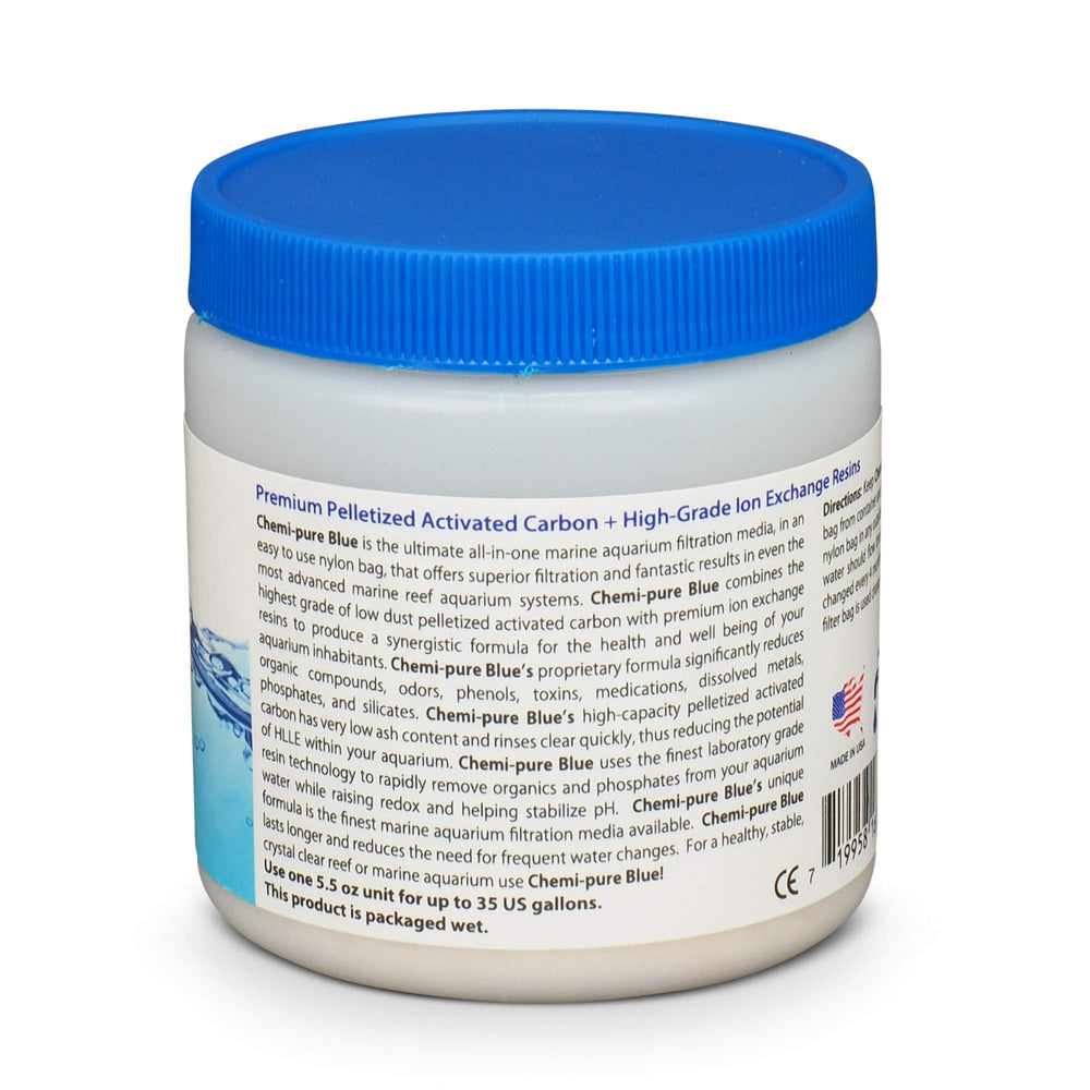 Boyd Chemi-Pure Blue water clarity concept in aquarium.