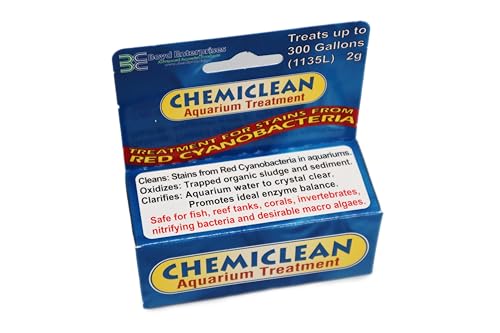 Boyd Chemiclean 2g shows cyanobacteria removal for clearer water in tanks.