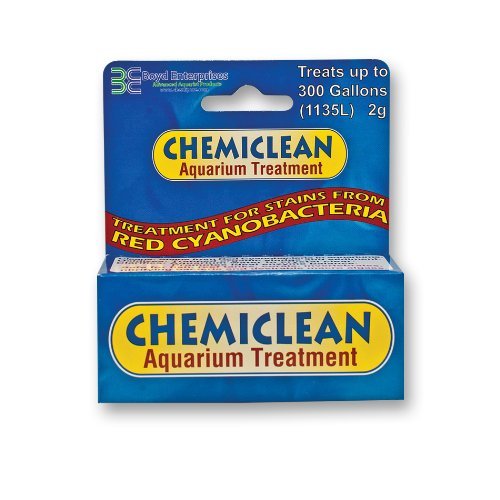 Boyd Enterprises Chemi-Clean 2g Premium Pack bottle for cyanobacteria control in aquariums