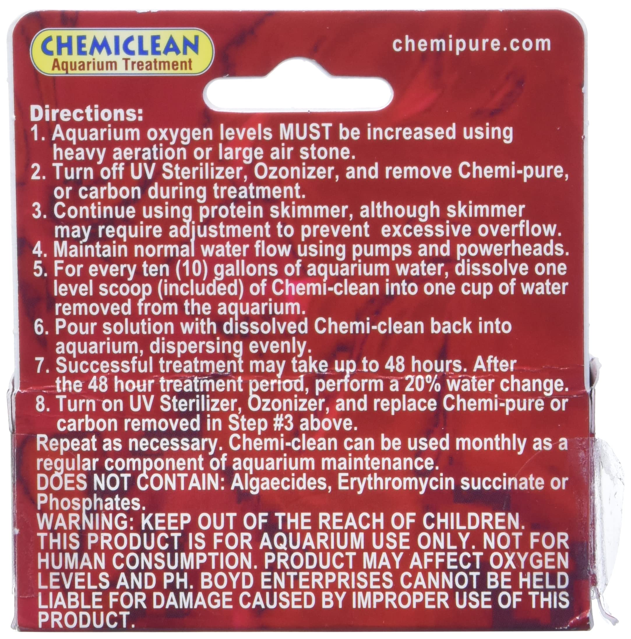 Boyd Enterprises Chemi-Clean safe-for-fish image illustrating aquarium-safe treatment.
