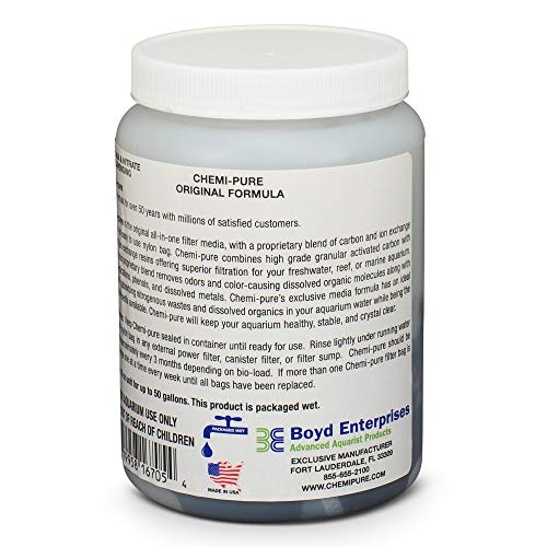 Boyd Enterprises Chemi-pure packaging label with dosing guidance