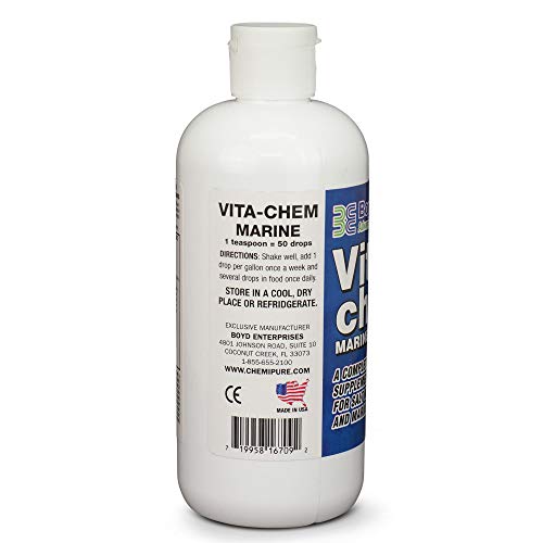 Boyd Enterprises Marine Vitachem pour shows easy dosing for color and growth