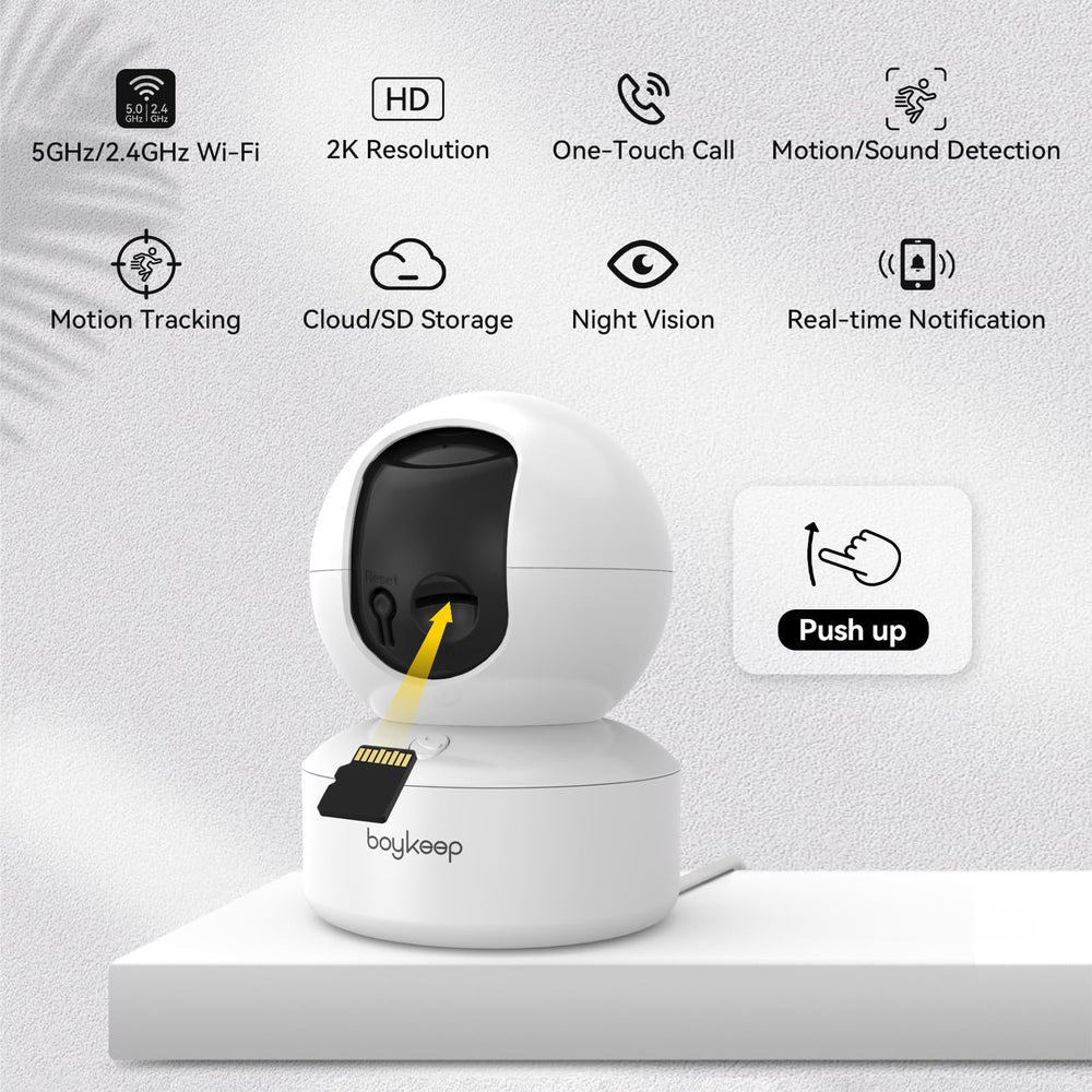 BoyKeep Indoor Camera cloud storage provides 12-second clips securely.