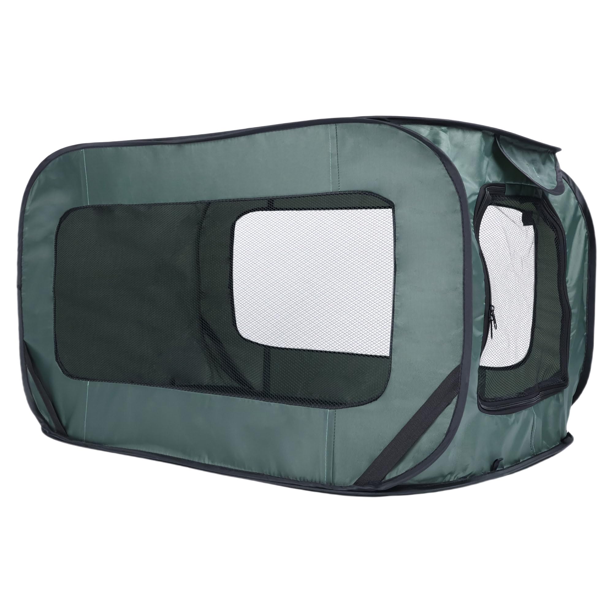 BOYUZHE 36-inch foldable kennel setup showing easy pop-up assembly for travel
