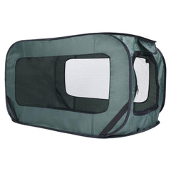 BOYUZHE 36-inch foldable kennel setup showing easy pop-up assembly for travel