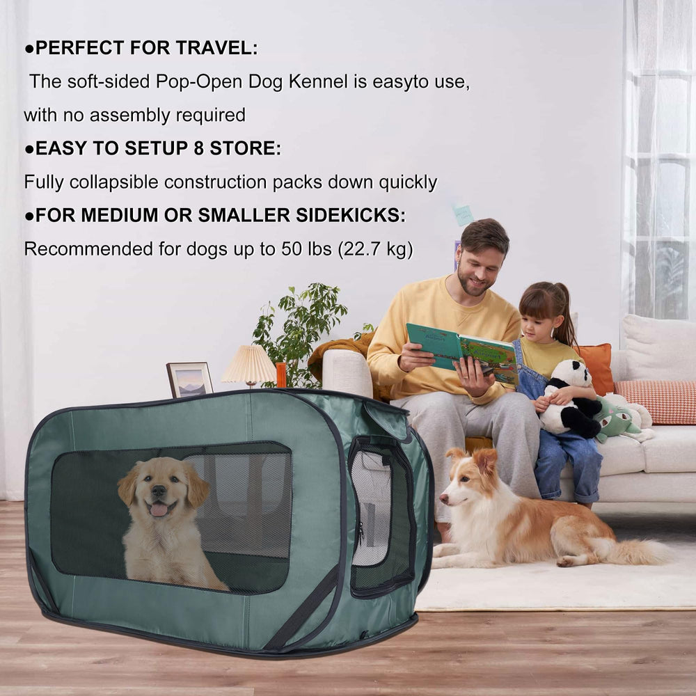 BOYUZHE folded-flat kennel emphasizing space-saving storage under furniture