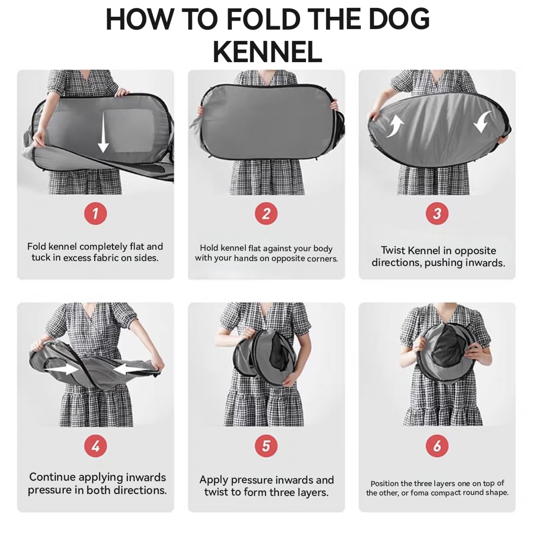 BOYUZHE under-bed storage foldable kennel for space saving travel