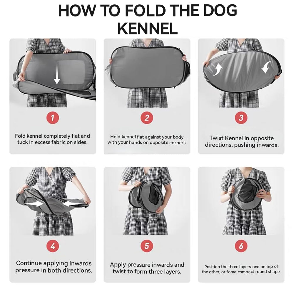 BOYUZHE under-bed storage foldable kennel for space saving travel