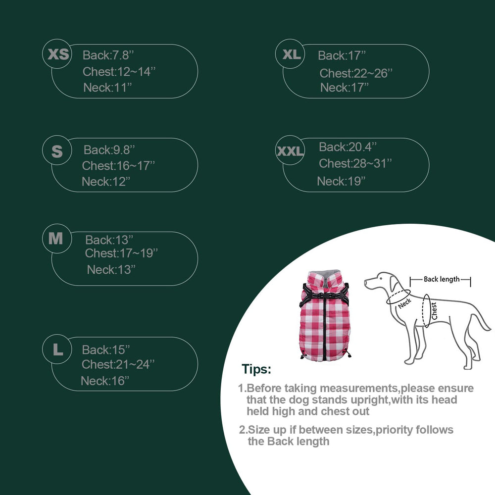 Brabtod dog winter jacket reflective strip detail for safety at dusk