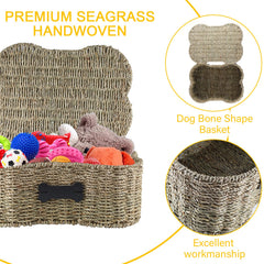 Brabtod Seagrass personalized name label adds a charming custom touch to storage.