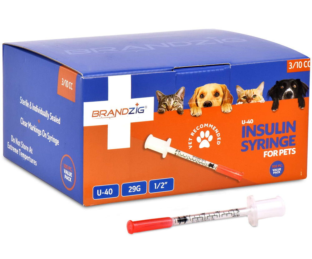 Brandzig U-40 syringes close-up of ultra-fine 29G needle for comfortable injections