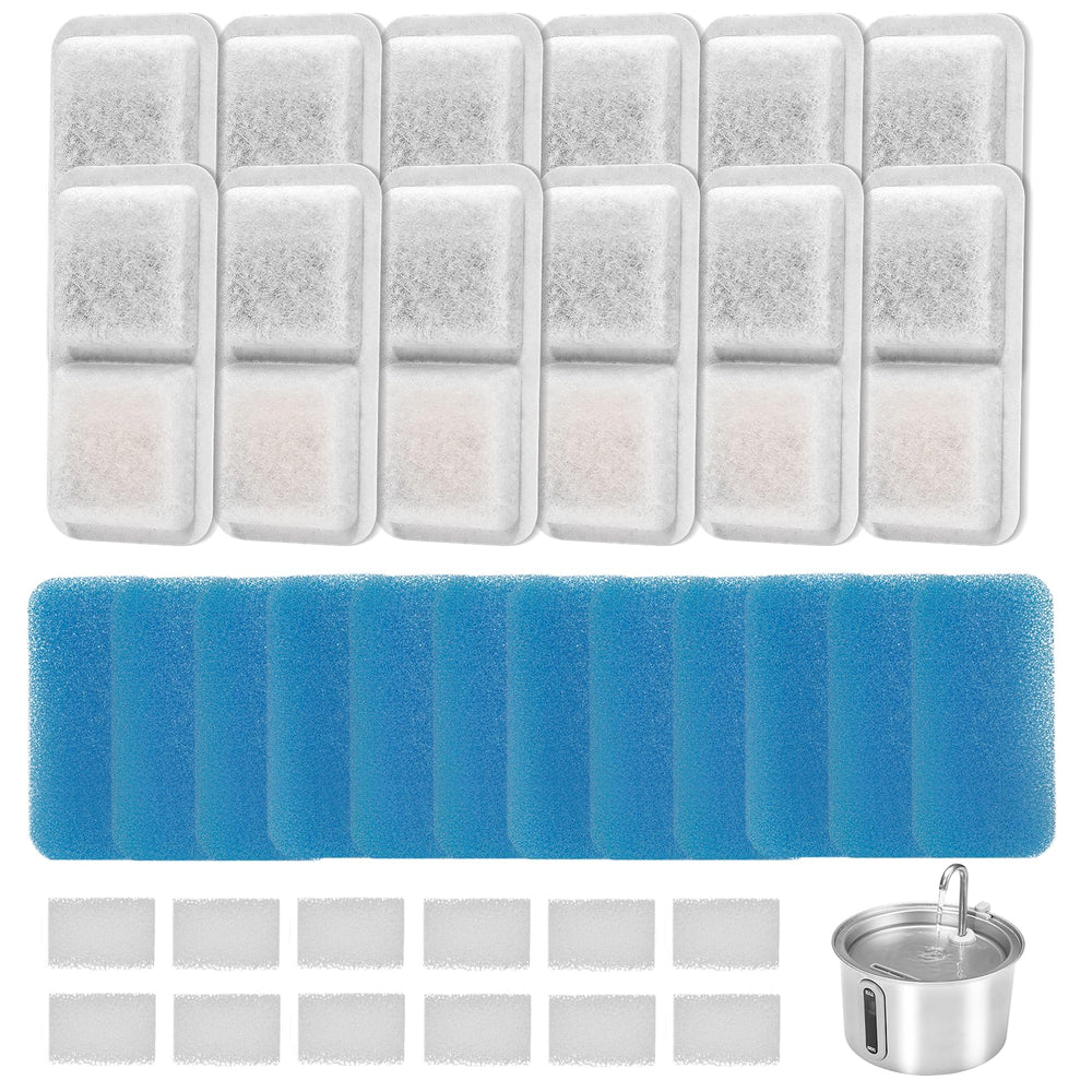 Bravelk cat water fountain filter 12-pack for easy replacement and clean water