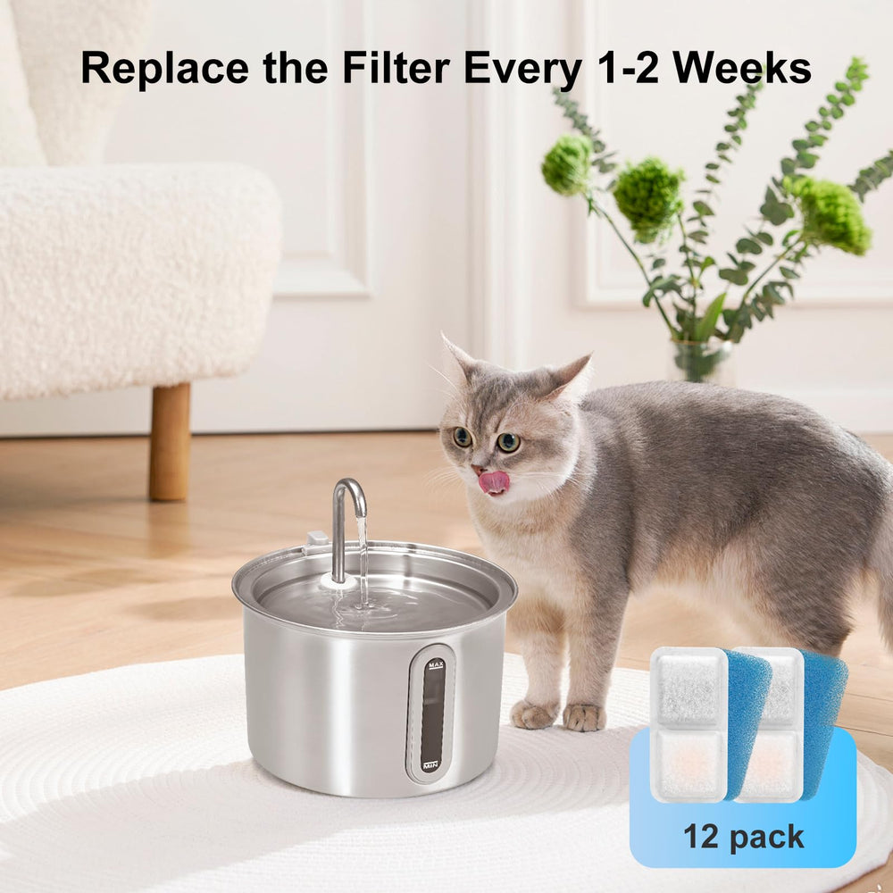 Bravelk cat water fountain filter sponge pack for quick setup